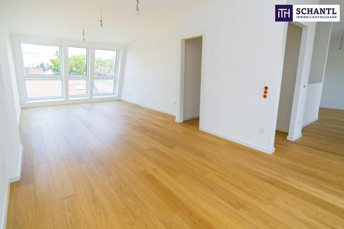 Exklusives Familienparadies ber den Dchern - Stilvolle 4-Zimmer-Dachgeschosswohnung mit zwei Terrassen + moderner Luftwrmepumpe + Klimaanlage