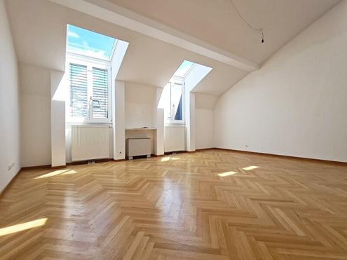 CITY-HIGHLIGHT, Gonzagagasse, klimatisiertes 122 m2 Dachgeschoss mit 8 m2 Terrasse, 3 Zimmer, Komplettkche, 2 Bder, Parketten, Brse-Nhe