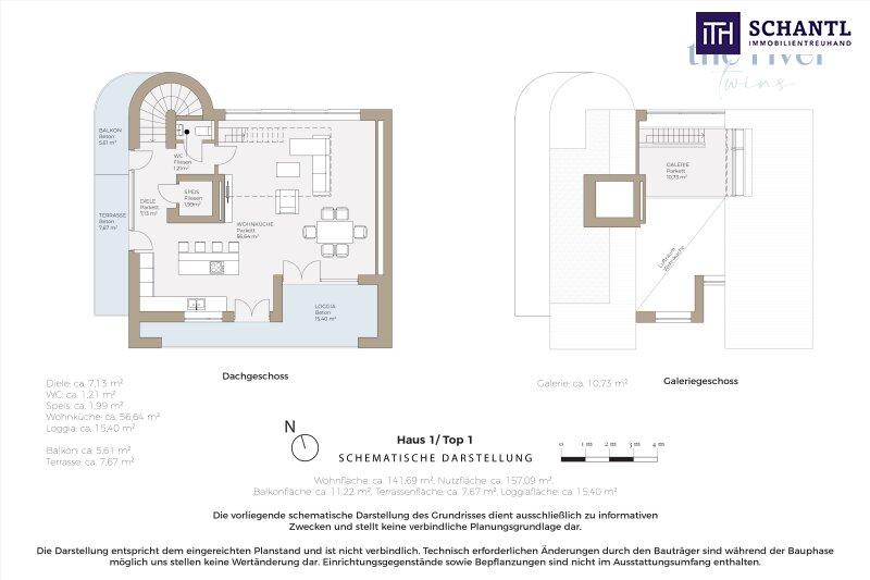 Grundriss Top 1, Schematische Darstellung