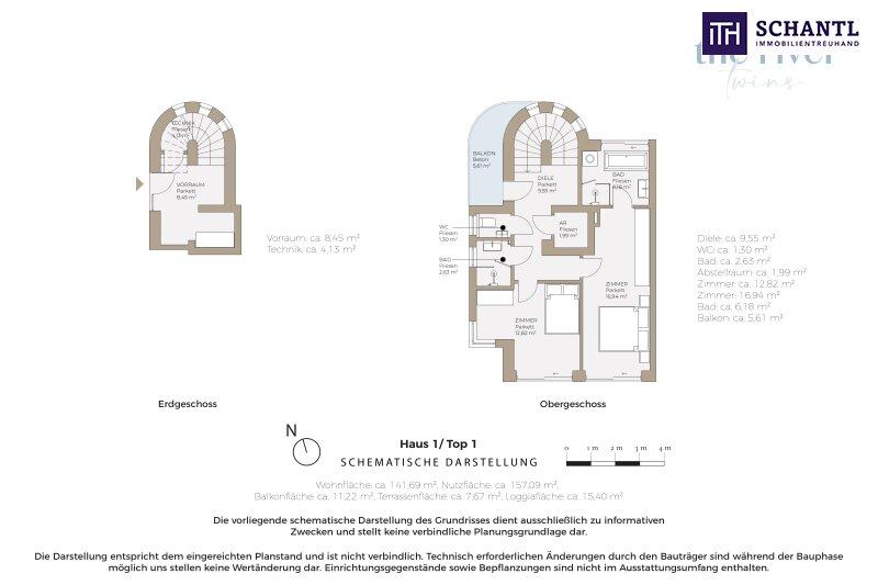 Grundriss Top 1, Schematische Darstellung