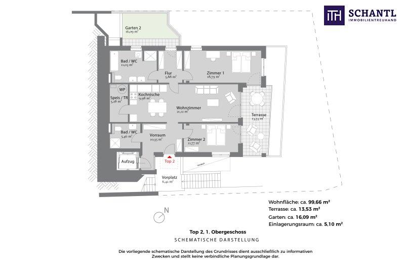 Grundriss Top 2, Schematische Darstellung