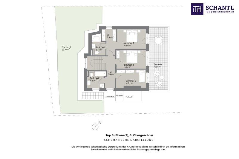 Grundriss Top 3, Ebene 2, Schematische Darstellung