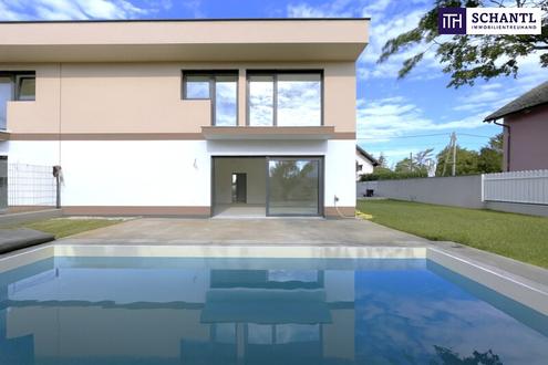 Jetzt oder nie! Sommer am eigenen Pool I 4-Zimmer I Doppelhaushlfte I Ziegelmassiv I Terrasse I Garten I familienfreundliche Lage I Brunn am Gebirge I Wien-Nhe!