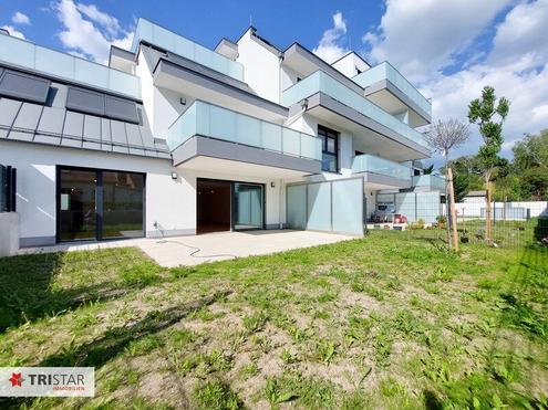 Luxuriöse Gartenwohnung in 1220 Wien: 135m², Erstbezug, 4 Zimmer, 2 Terrassen!