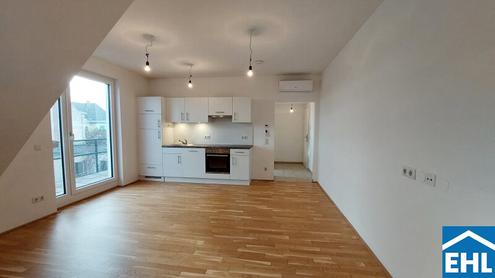 2-Zimmer Dachgeschoßwohnung mit großem Balkon! Nahe der Donauinsel