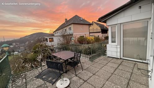 LEHEN-Donaublick bei Stift Melk gegen�ber: zwei H�user in Hanglage mit Weitblick und viel Potential!