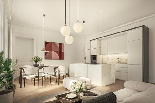 Stilvolle 5-Zimmer-Wohnung im klassischen Wiener Stil mit Loggia - ANDEA Parkside Residences