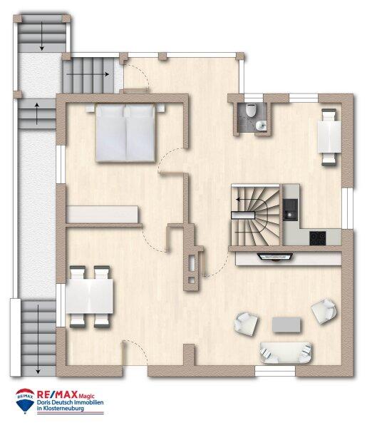 Grundriss Erdgeschoss m�bliert