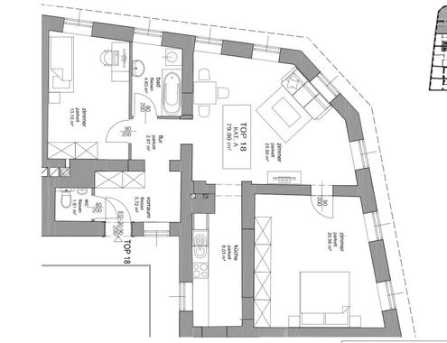 Gumpendorfer Straße: 3-Zimmer-Wohnung