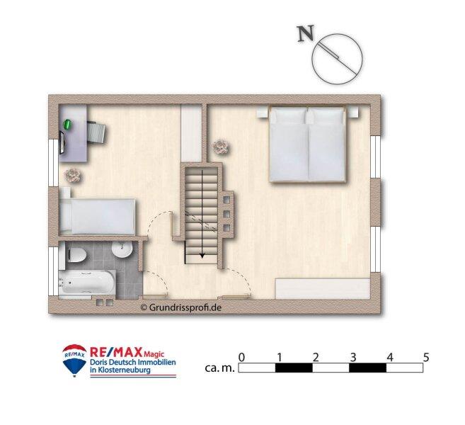 Grundriss Obergeschoss m�bliert