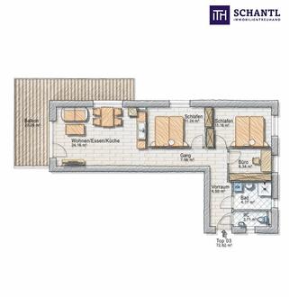Entscheiden SIE ob 3 oder 4 ZIMMER - sonniger Süd-West BALKON- RUHIGE Lage - Garantierte Fertigstellung JUNI 2027 - PROVISIONSFREI!!!