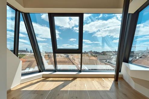 TRAUMBLICK und kuschliger KAMIN! Dachgescho�-Maisonette mit 3 Terrassen! Garagenkauf im Haus m�glich