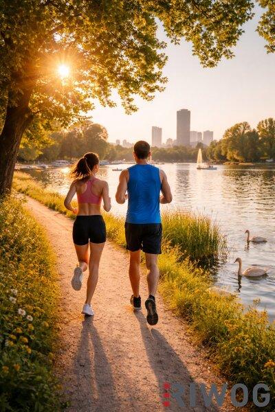 Joggen an der Alten Donau