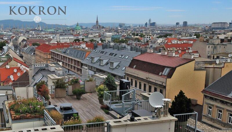 nicht einsehbare Dachterrasse mit Traumblick