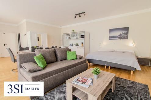 Vollm�bliertes 2-Zimmer-Apartment - als Ferienwohnung oder B�rofl�che geeignet - in Top-Lage des 7. Bezirks - mit hofseitiger Terrasse