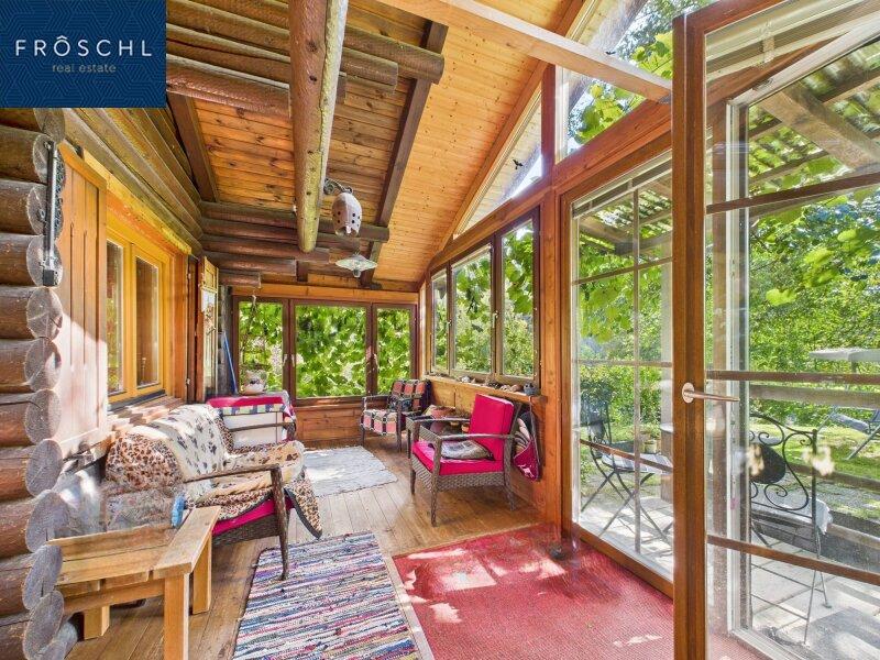 Blick auf die Veranda