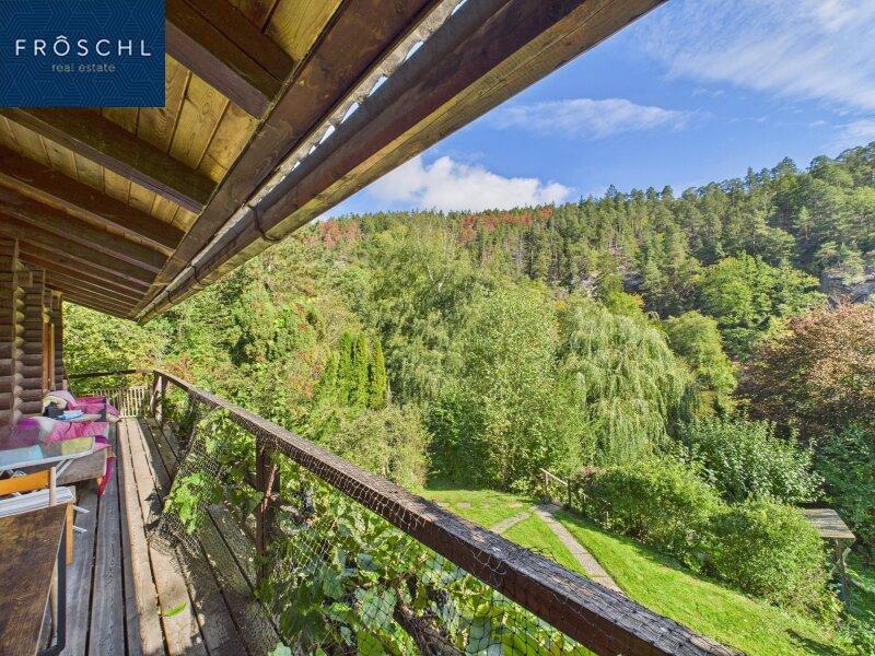 Blick ins Thayatal vom Balkon