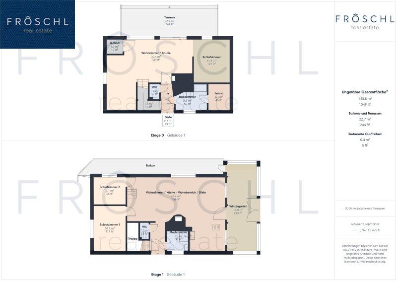 Wohnfl�che im Wohnhaus