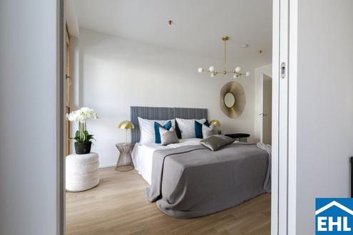 Sonnwendviertel: 1-Zimmer-Wohnung mit Balkon im 14. OG - Fitnessraum, Co-Working & Rooftop-Terrasse inklusive!