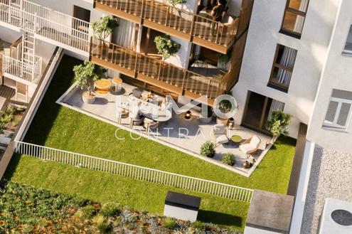 ERSTBEZUG mit großer Terrasse im Innenhof - moderne 2-Zimmer-Wohnung