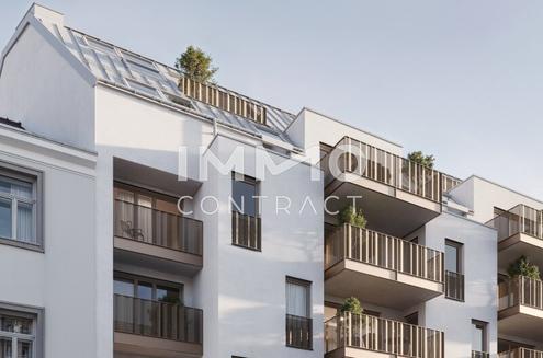 Helle 3-Zimmer-Dachgeschosswohnung mit großzügigem Balkon im Erstbezug