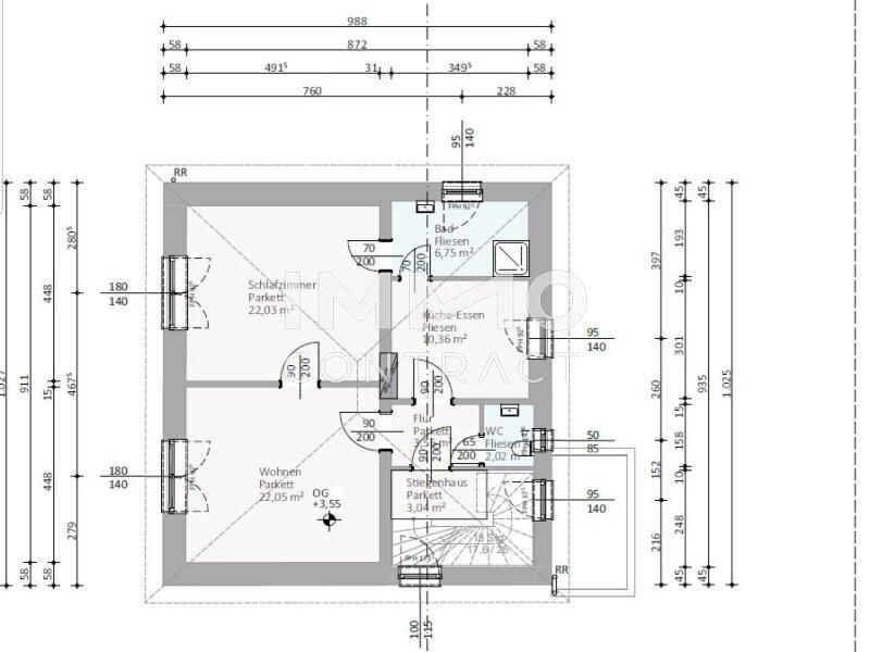 Wohnhaus in 3900 Schwarzenau, Plan OG