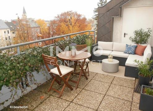 **Ab sofort** Sonnige 3-Zimmer Wohnung mit Dachterrasse in der Volksfeststrasse 34 - Top 13