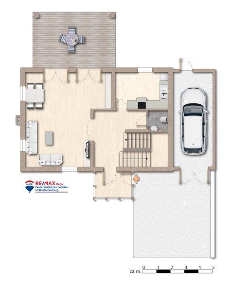 Grundriss Erdgeschoss m�bliert