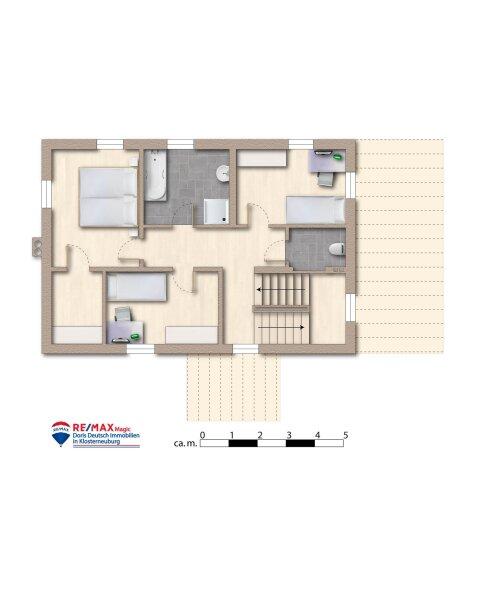 Grundriss Obergeschoss m�bliert