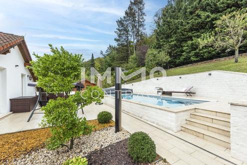 Uneinsehbares Gartenparadies mit Waldblick! Salzwasserpool beheizt. Weitere Extras warten auf Sie!