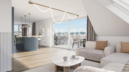 Licht- und sonnendurchflutetes Penthouse mit 65 qm Terrasse und Dach- (Neubau, Erstbezug)