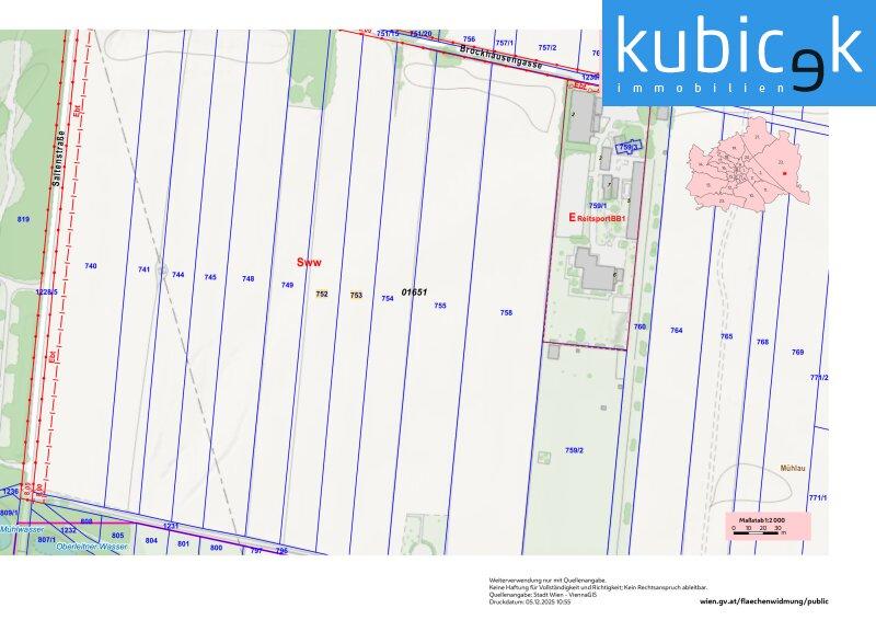 Fl�chenwidmung-Plan-Parz. 752 und 753