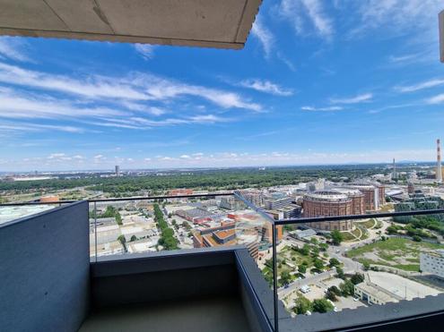 WEITBLICK garantiert: Modern m�blierte 2-Zimmer-Wohnung mit Klima im One-Tower mit Pool und vielen Extras im Haus!