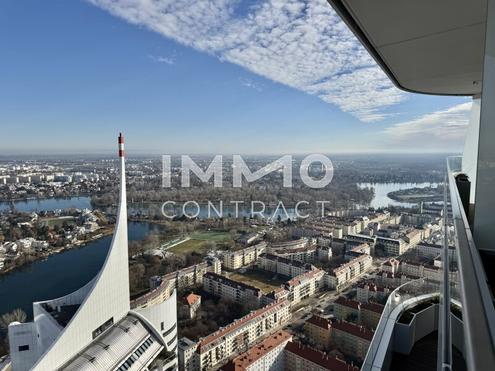 Exklusive 120m² Luxuswohnung mit 20m² Balkon & atemberaubendem Kahlenberg-Blick im 45. Stock