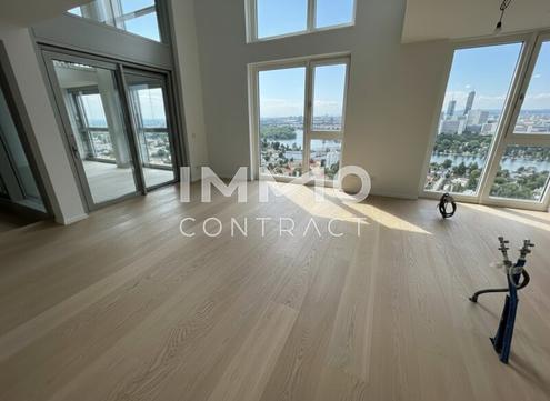 Exklusive Penthouse Wohnung auf 2 Etagen mit atemberaubenden Ausblick auf die Donau und die Innenstadt!