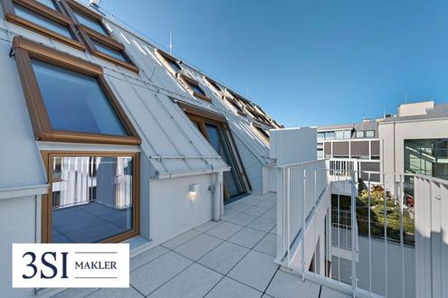 The Temptation: Smarte 2-Zimmer-Dachgeschoßwohnung mit großzügiger Terrassenfläche mit Blick in den ruhigen Innenhof