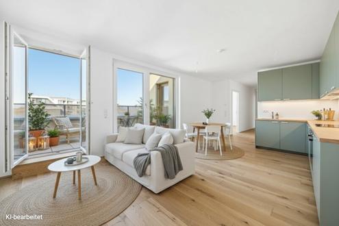 PROVISIONSFREI! Letzte Dachgeschoß-Wohnung im Projekt | Lichtdurchflutete 3-Zimmer | Terrasse mit urbanem Fernblick