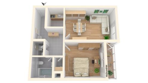 TOPLAGE!!! N�he ZENTRUM/STADTPARK - Sehr gut aufgeteilte 2 Zimmer plus Loggia