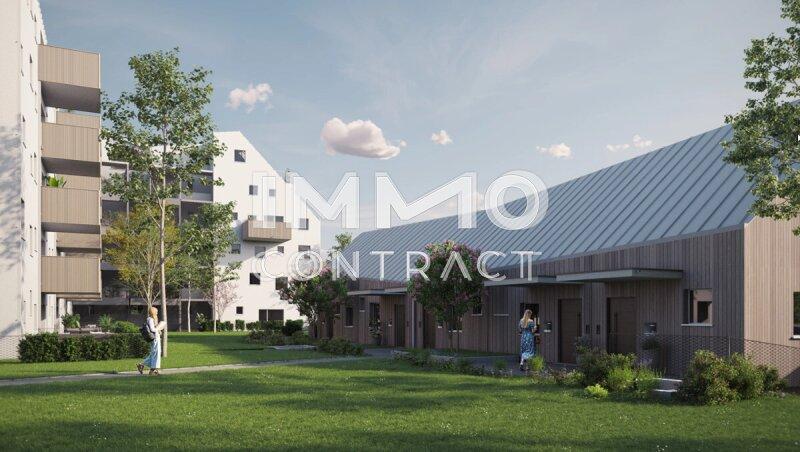 Reihenhaus r�ckseite und innenhof