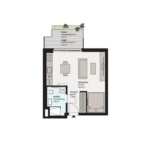 Erstbezug ab April! Moderne Garconniere mit Balkon nahe Donau Zentrum zu vermieten!