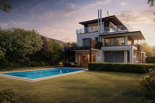 Traumhafte Villa mit Pool, Garten & Weitblick in Brunn am Gebirge