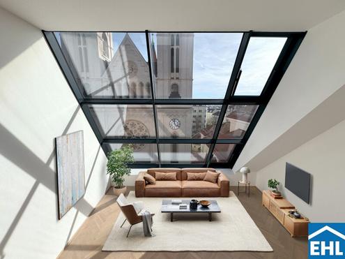 Spektakul�re Dachgescho�maisonette mit Terrassentraum und Blick auf die Canisiuskirche