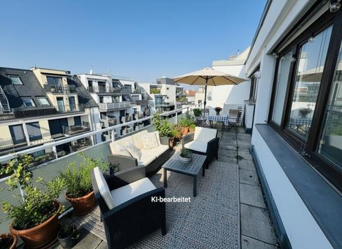 Moderne 2-Zi-DG-Wohnung mit Terrasse, U-Bahn-Nähe und Stadtpark in 1030 Wien!