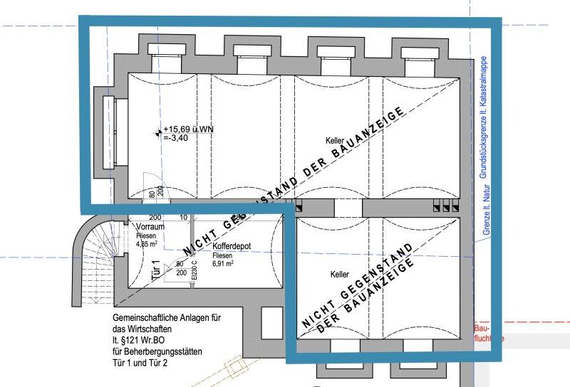 Grundriss Gew�lbekeller