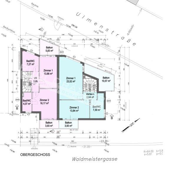 Obergescho� (Eckhaus - hellblau)