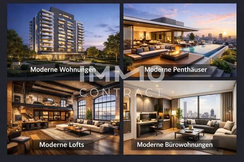 Hochhaus - B�roapartments I Moderne Wohnkomplexe I Luxus. Lofts Penthouse Wohnungen I Villen