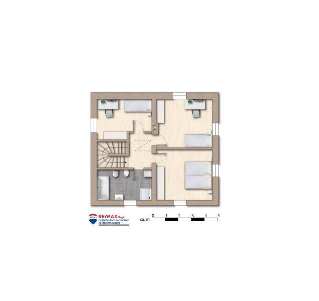 Grundriss Obergeschoss m�bliert