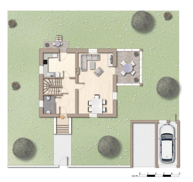 Grundriss Erdgeschoss m�bliert