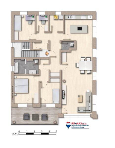 Grundriss m�bliert