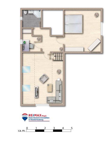 Grundriss Dachgeschoss m�bliert